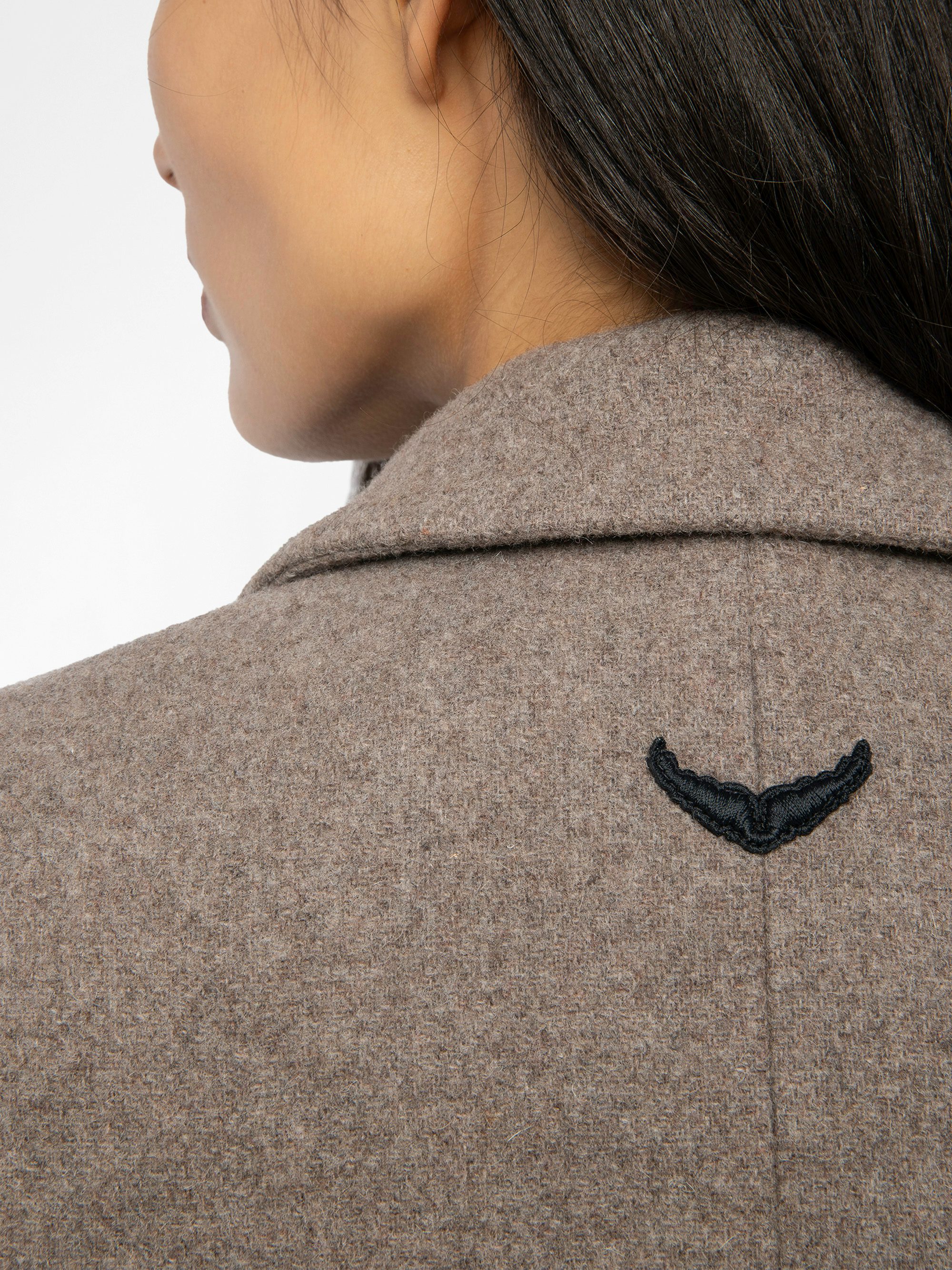 Miew Coat - Peacoat-style coat in wool blend, long sleeves and double-breasted button fastening.